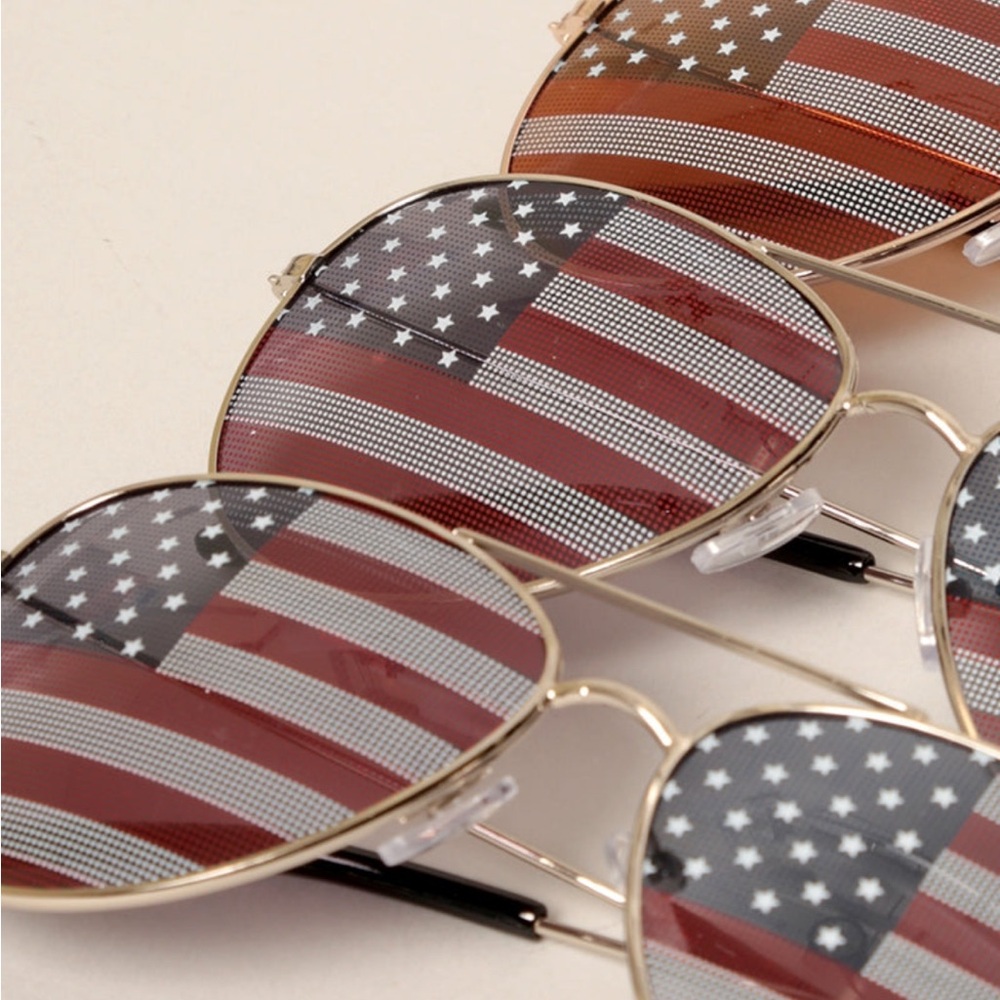 Patriotic Flag Aviator Sunglasses